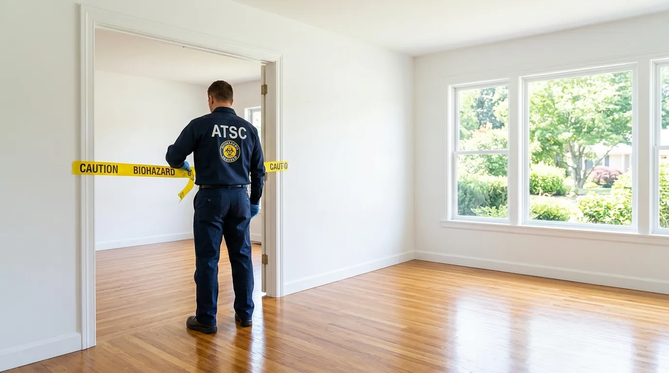 Certified biohazard cleanup crew performing Decomposition Cleanup in Mathis